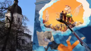 Mural by Waone IK and Julien Malland in Kyiv Mohyla Academy