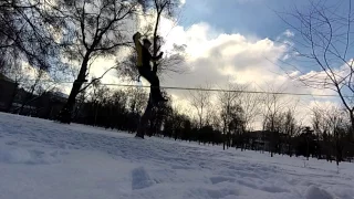 Winter Slackline SlowMotion 02/2017