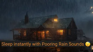 🔴Sleep Instantly with Heavy Rain & Thunderstorms Sounds⛈Relax & Sleep Deep with nature sounds^_^