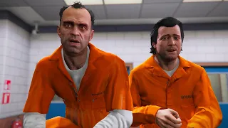 "The Cops" Arrest Michael And Trevor For Stealing Car In GTA 5!