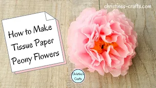 HOW TO MAKE TISSUE PAPER PEONY FLOWERS - Easy to Make Tissue Paper Flowers for Any Occasion