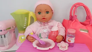 Baby Annabell Doll Morning Routine Feeding and changing baby doll