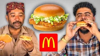 Tribal People Try McDonalds McChicken Sandwich For The First Time