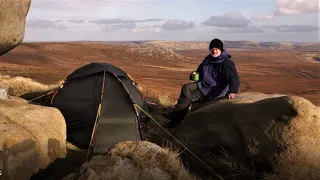 Bleaklow Stones Wild Camp  Heavy Rain and Flooding