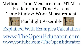 Methods Time Measurement MTM 1 Explained With Example Calculation Predetermine Time Systems Study