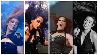 Simone Simons, Alissa White-Gluz, Floor Jansen & Elize Ryd headbanging on The Haunting (Kamelot)