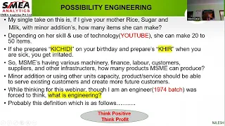 Enhancing Capacities of MSMEs | Possibility Engineering | SMEA Analytics | Webinar