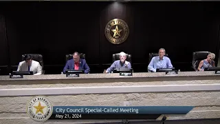 City Council Special Called Meeting - May 21, 2024