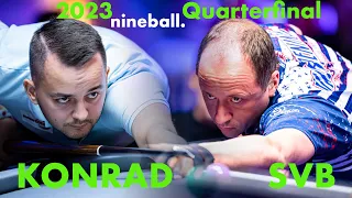 Shane Van Boening vs Konrad J. || amazing 9 ball - 2023 quartferfinal