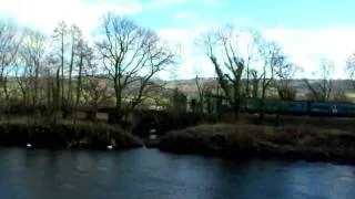 Train on Conwy Valley Line, South of Llanrwst.