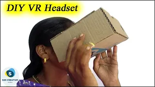 DIY VR Headset | How to make VR Headset at Home | Cardboard VR Box Making Easy Tutorial