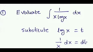 evaluate integral 1/xlogx dx