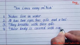 10 lines essay or sentences on Fish | Essay on Fish | writing | Handwriting Practice | Eng Teach