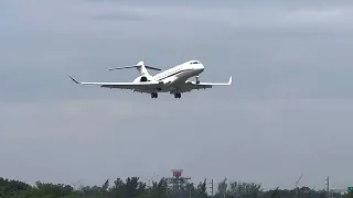 Extremely Expensive Long Range Private Jet Bombardier Global 7500 Lands At FLL