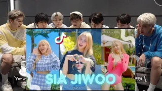 BTS REACTION SIA JIWOO TikTok Dance Challenges Compilation of 2023 [NEW]