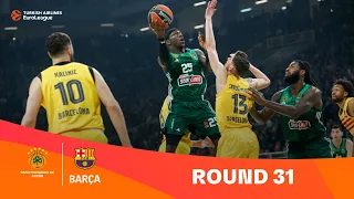 Panathinaikos AKTOR Athens-FC Barcelona | Round 31 Highlights | 2023-24 Turkish Airlines EuroLeague