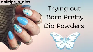 Dip Powder Nails/@bornprettyofficial glitter ombre/review/Dip with me