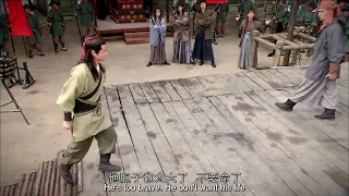 Kung Fu Movie! Japs set up a ring, mocking Chinese Kung Fu, the young man steps up and defeats him.