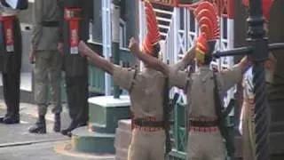 India Pakistan Border Closing Ceremony   Two guards