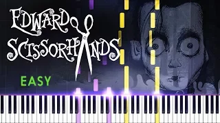 [PIANO TUTORIAL] "Ice Dance" - Tim Burton's Edward Scissorhands (Synthesia - Easy Piano Learning)