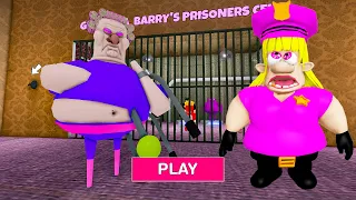 Evil Grandma Barry's Prison Run! ALL JUMPSCARE GAMEPLAY - OBBY ROBLOX