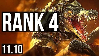 RENEKTON vs LEE SIN (TOP) | Rank 2 Renekton, Rank 4, 8/2/8 | KR Challenger | v11.10