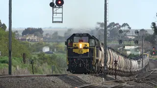 12 AUSTRALIAN FREIGHT TRAINS around Country Victoria - Qube, SSR, Pacific National