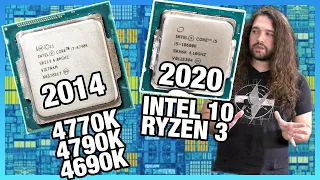 2020 vs. 2014 CPUs: Intel i7-4790K, 4770K, & i5-4690K vs. 10600K, 10900K, 3700X, 3900X