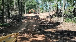 Building a logging road.