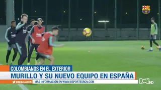 Jeison Murillo cumple su primer entrenamiento con el Barcelona