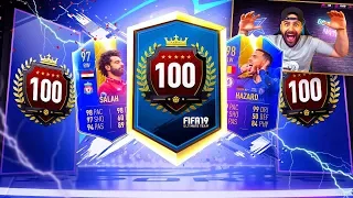 OMG MY BEST TOP 100 REWARDS EVER! 11 EPL TOTS PLAYER PACK! FIFA 19 Ultimate Team!