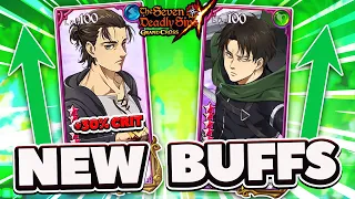 NEW LEVI AND EREN BUFFS ARE OUT! MORE ULTIMATE DAMAGE! | Seven Deadly Sins: Grand Cross