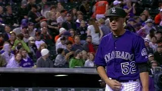 SF@COL: Rusin gets his first of three strikeouts