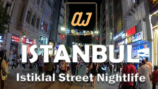 istiklal street istanbul nightlife , taksim at night ,istiklal street at night ,istanbul at night 4k