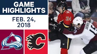 NHL Game Highlights | Avalanche vs. Flames - Feb. 24, 2018