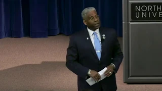 Retired U.S. Army Lieutenant Colonel Allen West speaks at Northwood University