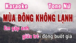 Mùa Đông Không Lạnh Karaoke Tone Nữ (Fm) | Karaoke Hiền Phương
