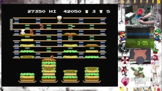 BurgerTime 1st Loop speedrun (5:00) nes