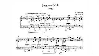 Scriabin Piano Sonata in E Flat Minor 1889 - Mikhail Voskresensky (Score)