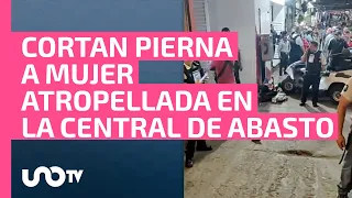 Atropellan a mujer en Central de Abasto de CDMX: le cercenan pierna con carrito eléctrico