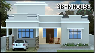 3BHK 3D House Design With Layout Plan | 3D House Map With Elevation Design | Gopal Architecture