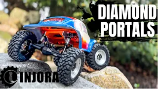 New Injora TRX4M Diamond Portal Axles - Unboxing, Installation, and Crawling