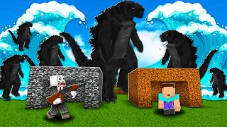 THỬ THÁCH THẢM HỌA SÓNG THẦN MOBZILLA, CƯỜI ĐÁI RA QUẦN TRONG MCPE | Thử Thách SlenderMan