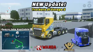 Truckers of Europe 3 UPDATE! - New Truck, V8 Engines (For All Trucks), Quarry Jobs Added