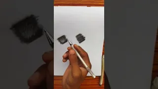 white charcoal pencil VS white gel pen // #shorts