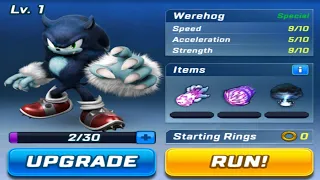 Sonic Forces Speed Battle - UNLEASHED Halloween 2021 Event - Werehog New Character Unlocked Gameplay