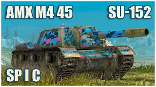 AMX M4 mle. 45, SU-152 & SP I C • WoT Blitz Gameplay