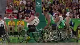 Australia's Shaun Norris basket against Brazil at Rio 2016