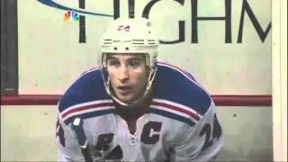 Callahan missed punch to Letang. NY Rangers vs Pittsburgh Penguins 4/5/12 NHL Hockey