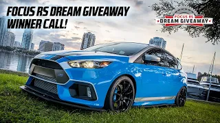 Focus RS Dream Giveaway Winner! Lucky Ohio Guy Scores a 450HP Ford Focus RS to Help Charities.